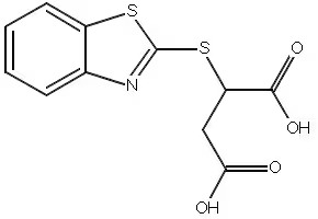 2-(1,3-Benzothiazol-2-ylthio)succinic acid structure, CAS 95154-01-1