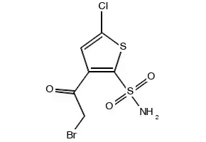 3-(2-Bromoacetyl)-5-chlorothiophene-2-sulfonamide structure, CAS 160982-11-6