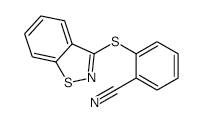 2-(Benzo[d]isothiazol-3-ylthio)benzonitrile structure, CAS 190970-00-4