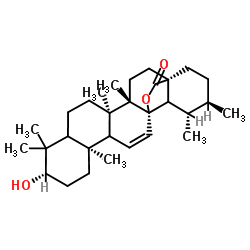 3-Hydroxy-11-ursen-28,13-olide structure, CAS 35959-05-8