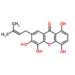 1,4,5,6-Tetrahydroxy-7-prenylxanthone structure, CAS 1001424-68-5