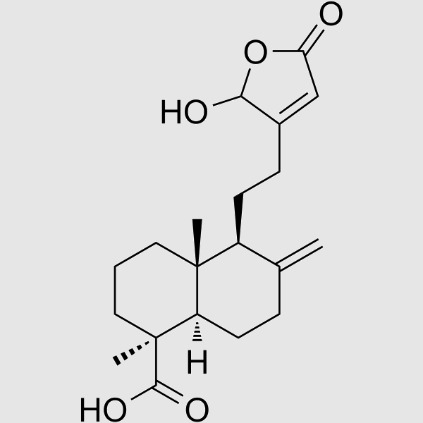 16-Hydroxy-8(17),13-labdadien-15,16-olid-19-oicacid structure, CAS 691009-85-5