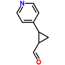 2-(Pyridin-4-yl)cyclopropanecarbaldehyde structure, CAS 941717-10-8