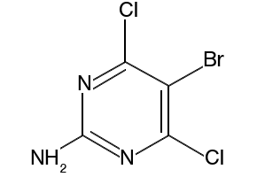 5-bromo-4,6-dichloropyrimidin-2-amine structure, CAS 7781-26-2