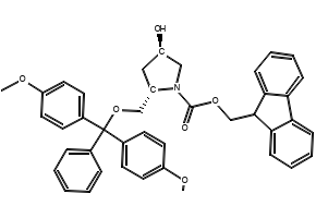 (2S,4S)-benzyl2-((((9H-fluoren-9-yl)methoxy)carbonylamino)methyl)-4-hydroxypyrrolidine-1-carboxylate structure, CAS 1234908-56-5