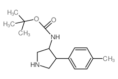 tert-butyl4-p-tolylpyrrolidin-3-ylcarbamate structure, CAS 1022605-11-3