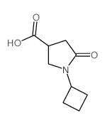 1-cyclobutyl-5-oxopyrrolidine-3-carboxylicacid structure, CAS 1223748-42-2