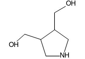 cis-pyrrolidine-3,4-diyldimethanol structure, CAS 848616-45-5