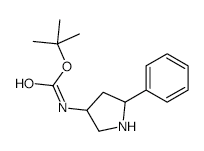 tert-butyl5-phenylpyrrolidin-3-ylcarbamate structure, CAS 1253789-67-1