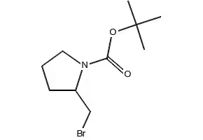 tert-butyl2-(bromomethyl)pyrrolidine-1-carboxylate structure, CAS 181258-46-8
