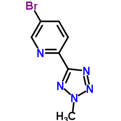 5-Bromo-2-(2-methyl-2H-tetrazol-5-yl)-pyridine structure, CAS 380380-64-3