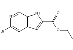 5-Bromo-6-azaindole-2-carboxylicacidethylester structure, CAS 800401-70-1