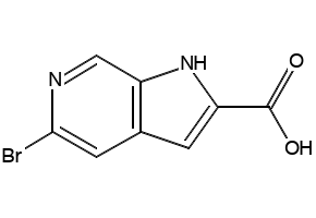 5-bromo-1H-pyrrolo[2,3-c]pyridine-2-carboxylicacid structure, CAS 800401-71-2