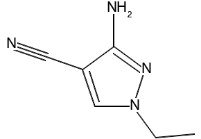 3-amino-1-ethyl-1H-pyrazole-4-carbonitrile structure, CAS 122799-95-9