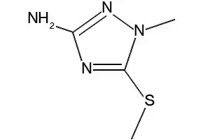 3-Amino-1-methyl-5-(methylthio)-1H-1,2,4-triazole structure, CAS 84827-78-1