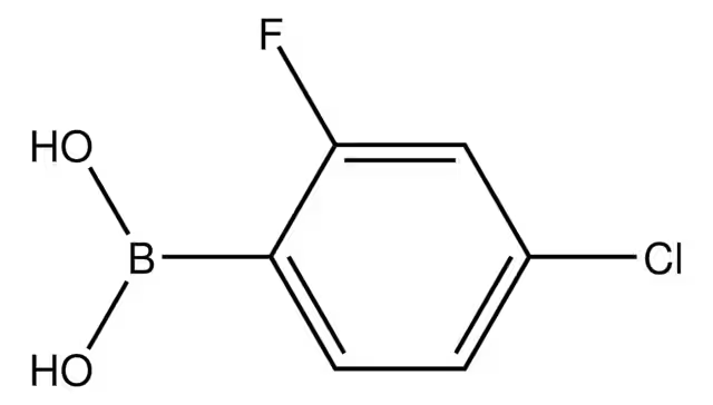4-Chloro-2-fluorophenylboronic acid structure, CAS 160591-91-3