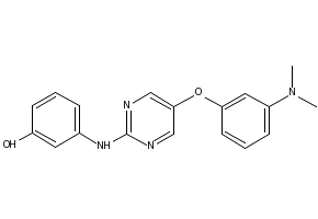 3-(5-(3-(dimethylamino)phenoxy)pyrimidin-2-ylamino)phenol structure, CAS 956128-01-1