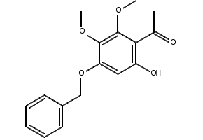 1-(4-(benzyloxy)-6-hydroxy-2,3-dimethoxyphenyl)ethanone structure, CAS 25892-95-9