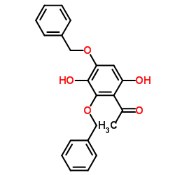 1-(2,4-bis(benzyloxy)-3,6-dihydroxyphenyl)ethanone structure, CAS 1083181-35-4
