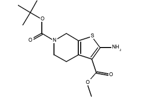 6-tert-butyl3-methyl2-amino-4,5-dihydrothieno[2,3-c]pyridine-3,6(7H)-dicarboxylate structure, CAS 877041-47-9