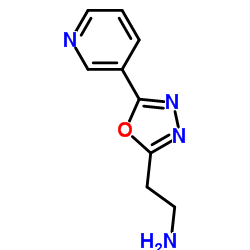 2-(5-(pyridin-3-yl)-1,3,4-oxadiazol-2-yl)ethanamine structure, CAS 933754-48-4