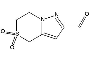 6,7-dihydro-4H-pyrazolo[5,1-c][1,4]thiazine-2-carbaldehydedioxide structure, CAS 623565-07-1