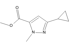 ethyl5-cyclopropyl-1-methyl-1H-pyrazole-3-carboxylate structure, CAS 1223748-44-4