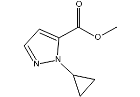 ethyl3-cyclopropyl-1-methyl-1H-pyrazole-5-carboxylate structure, CAS 133261-11-7