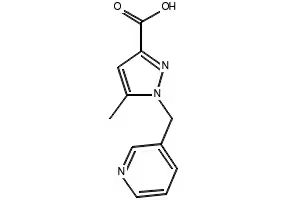 1-methyl-5-(pyrrolidin-1-ylmethyl)-1H-pyrazole-3-carboxylicacid structure, CAS 1223748-34-2