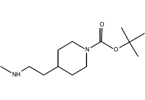 tert-butyl 4-(2-(methylamino)ethyl)piperidine-1-carboxylate structure, CAS 896103-62-1