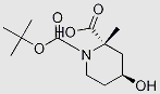 (2S,4S)-1-tert-butyl 2-methyl-4-hydroxypiperidine-1,2-dicarboxylate structure, CAS 1253790-89-4