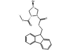 N-Fmoc-trans-4-hydroxy-L-proline methyl ester structure, CAS 122350-59-8