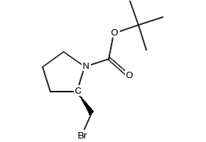 (R)-tert-butyl 2-(bromomethyl)pyrrolidine-1-carboxylate structure, CAS 1039826-29-3