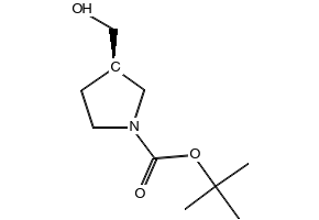(R)-tert-butyl 3-(hydroxymethyl)pyrrolidine-1-carboxylate structure, CAS 138108-72-2