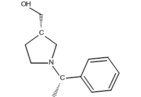 ((S)-1-((R)-1-phenylethyl)pyrrolidin-3-yl)methanol structure, CAS 109960-55-6