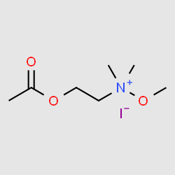 N-(2-Acetoxyethyl)-N,N,O-trimethylhydroxylammonium iodide structure, CAS 2260-47-1