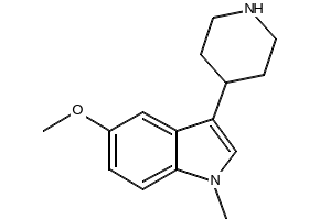 1-methyl-3-(1-methylpiperidin-4-yl)-1H-indol-5-ol structure, CAS 445441-74-7