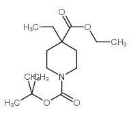 Ethyl1-Boc-4-ethyl-4-piperidinecarboxylate structure, CAS 188792-70-3
