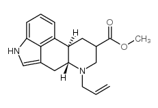Ergoline-8-carboxylicacid,6-(2-propen-1-yl)-,methylester,(8.beta.)- structure, CAS 72821-79-5