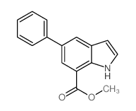 methyl5-phenyl-1H-indole-7-carboxylate structure, CAS 860624-96-0