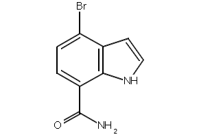 4-bromo-1H-indole-7-carboxamide structure, CAS 1211596-82-5