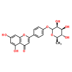 Apigenin4'-O-rhamnoside structure, CAS 133538-77-9