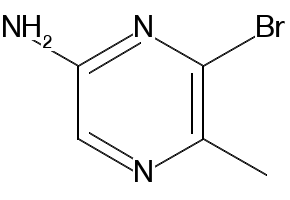 2-amino-6-bromo-5-methylpyrazine structure, CAS 74290-68-9