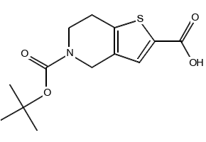 5-(tert-butoxycarbonyl)-4,5,6,7-tetrahydrothieno[3,2-c]pyridine-2-carboxylicacid structure, CAS 165947-48-8