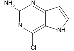 4-chloro-6-phenyl-5H-pyrrolo[3,2-d]pyrimidin-2-amine structure, CAS 1253789-10-4