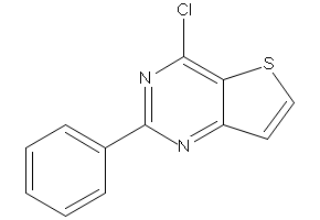 4-chloro-2-methyl-6-phenylthieno[3,2-d]pyrimidine structure, CAS 225385-07-9