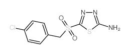 5-(4-chlorobenzylsulfonyl)-1,3,4-thiadiazol-2-amine structure, CAS 880791-53-7