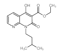 ethyl4-hydroxy-1-isopentyl-2-oxo-1,2-dihydro-1,8-naphthyridine-3-carboxylate structure, CAS 850814-34-5