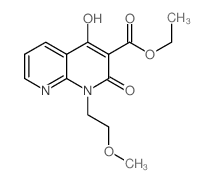 ethyl4-hydroxy-1-(2-methoxyethyl)-2-oxo-1,2-dihydro-1,8-naphthyridine-3-carboxylate structure, CAS 1253790-04-3