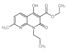 ethyl4-hydroxy-7-methyl-2-oxo-1-propyl-1,2-dihydro-1,8-naphthyridine-3-carboxylate structure, CAS 76336-00-0